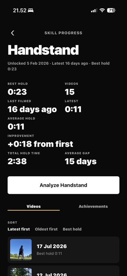 Skills - Calisthenics video AI screenshot 5