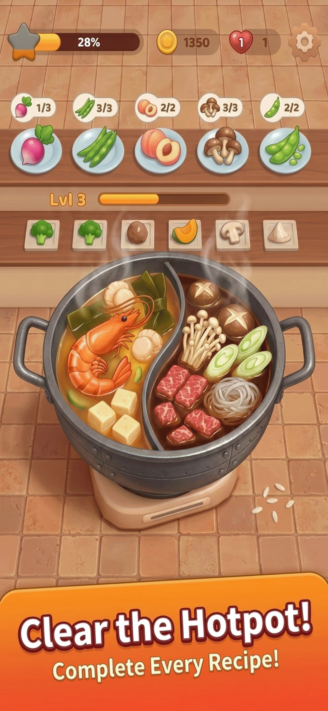 Hotpot Go Food Matching Puzzle