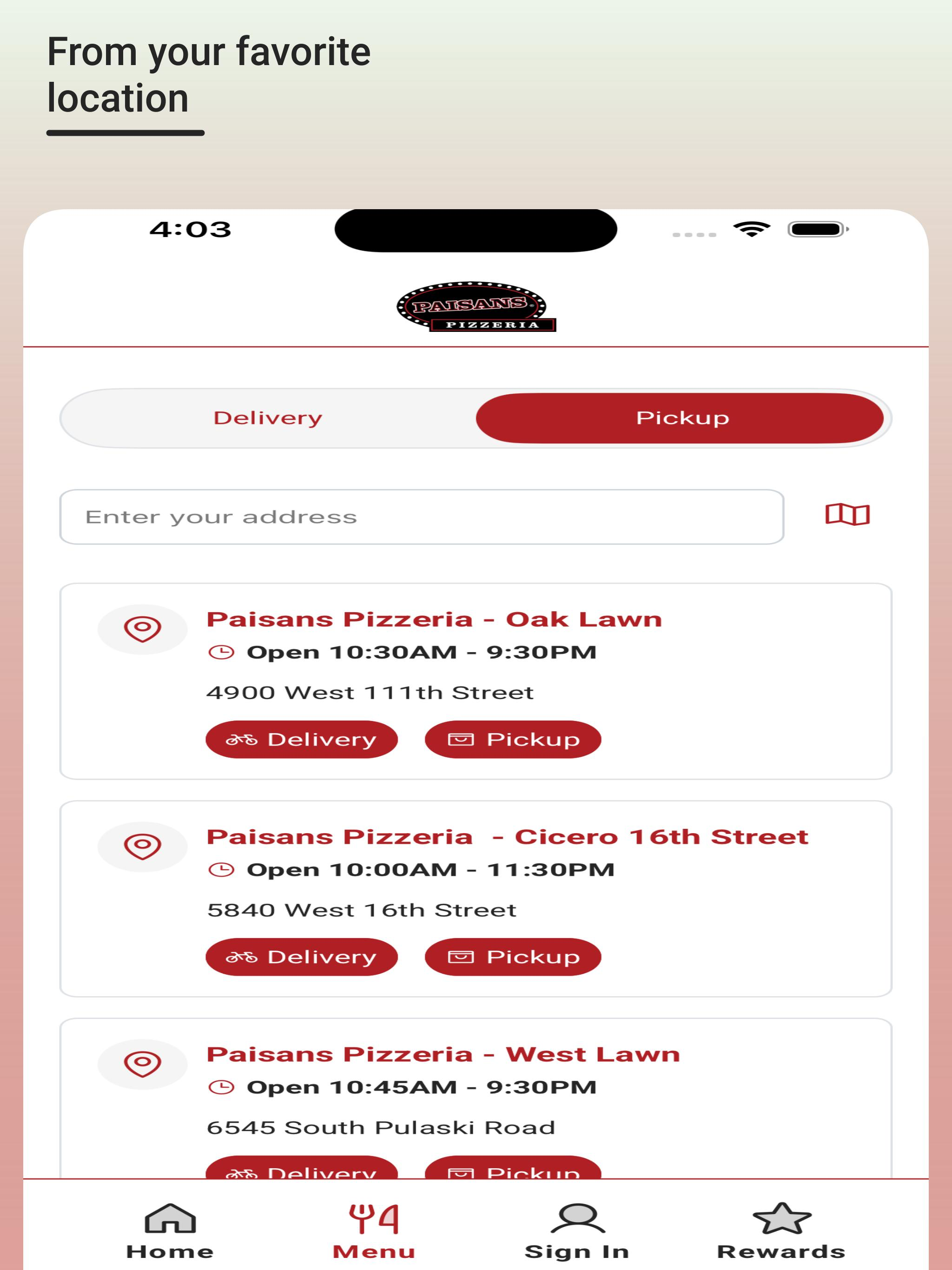Paisans Pizza screenshot 7