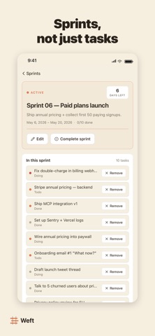 Weft: AI Scrumban Board Screenshot 5 of 5