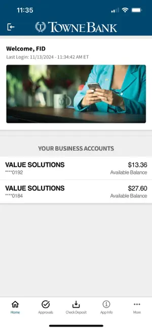 TowneBank Business Mobile screenshot 1