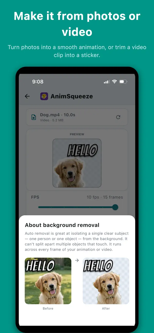 Screenshot #2 pour AnimSqueeze: Sticker & Emoji