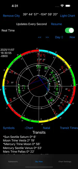 Sky Now & Ephemeris Astrology screenshot 3