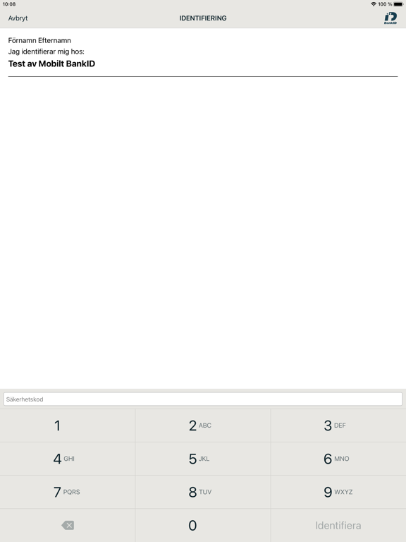 Screenshot #6 pour BankID säkerhetsapp