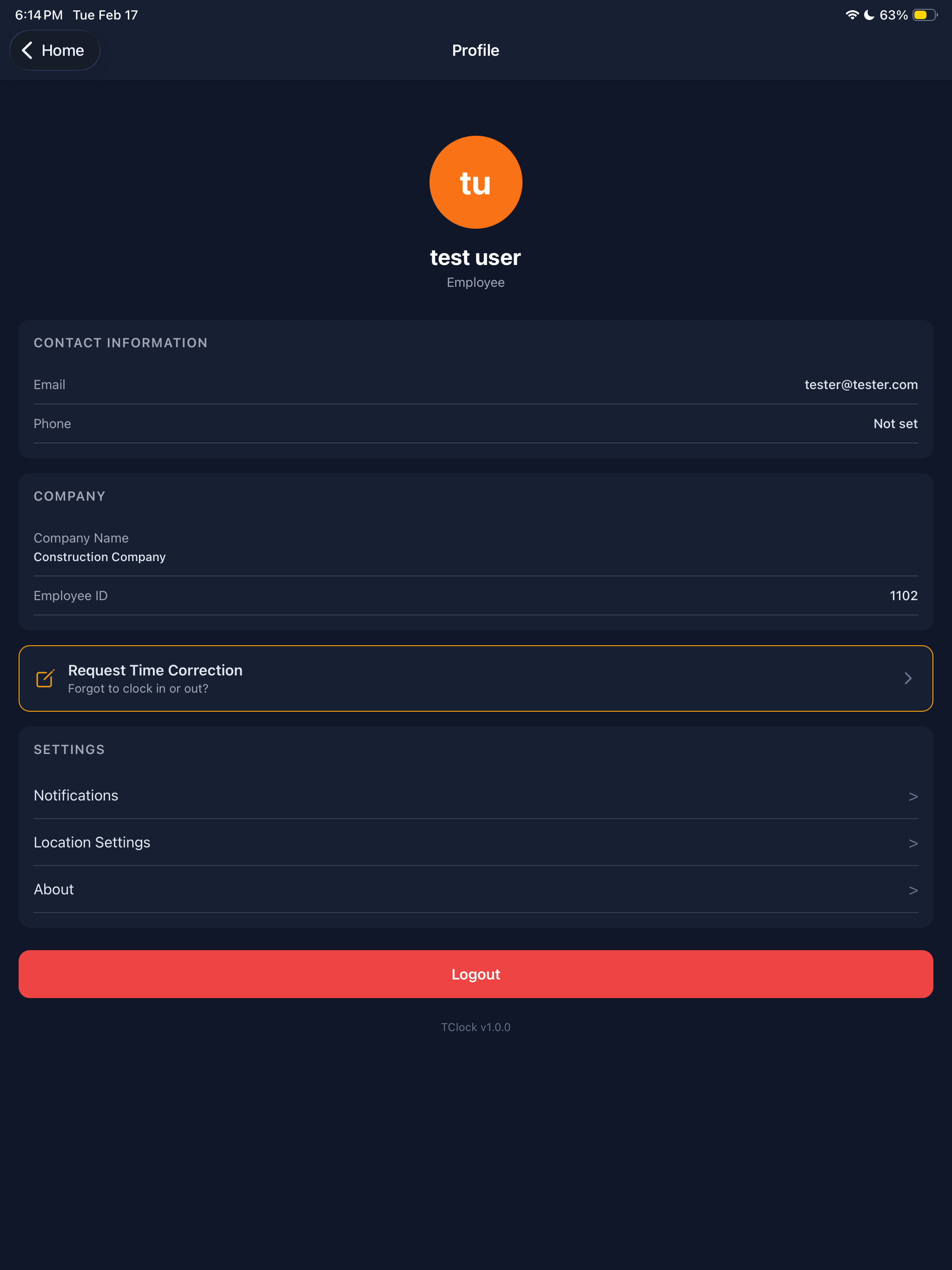 TClock - Jobsite Time Clock screenshot 11