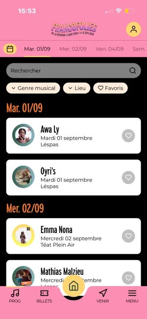 Francofolies de la Réunion screenshot 2