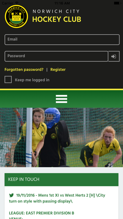 Norwich City Hockey Club Screenshot