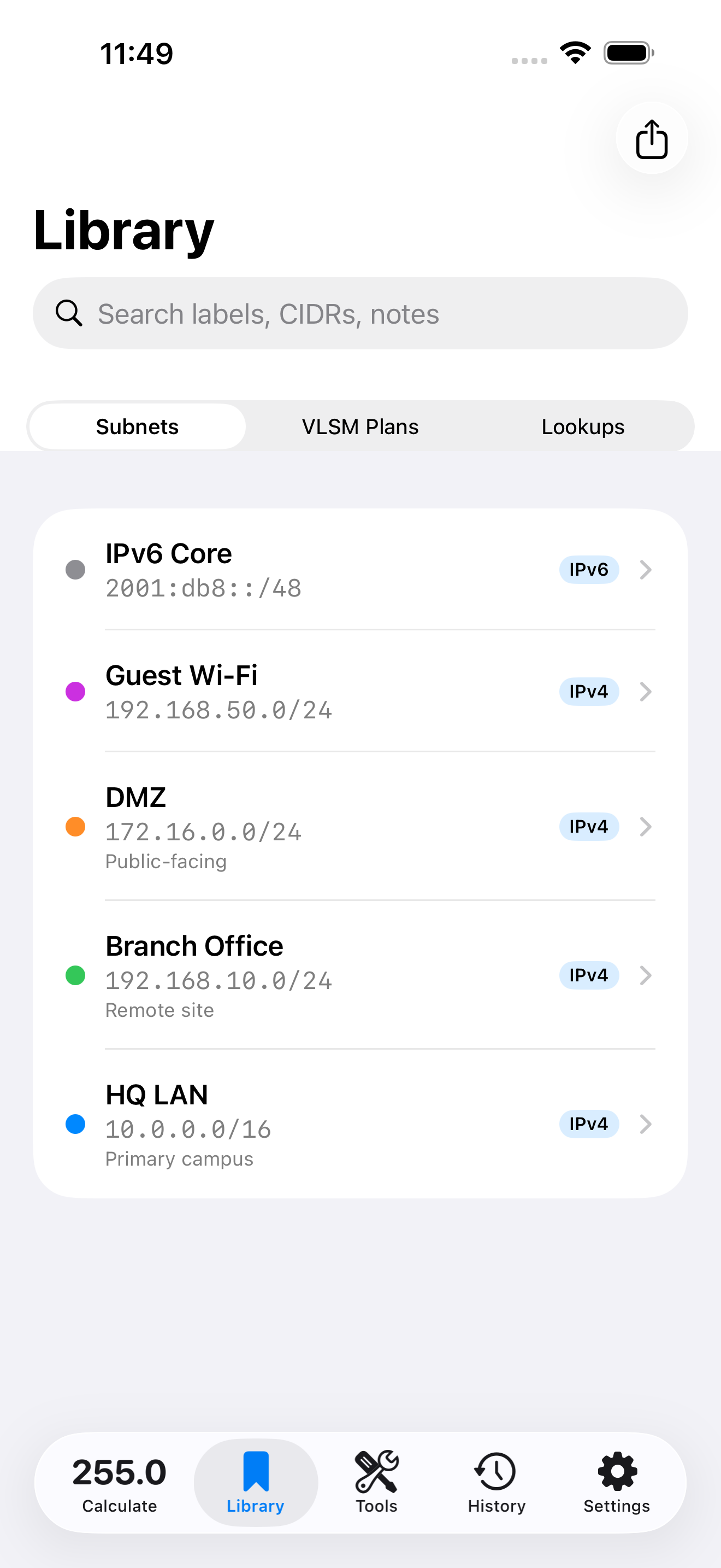 Subnet Plus: Subnet Calculator screenshot 5