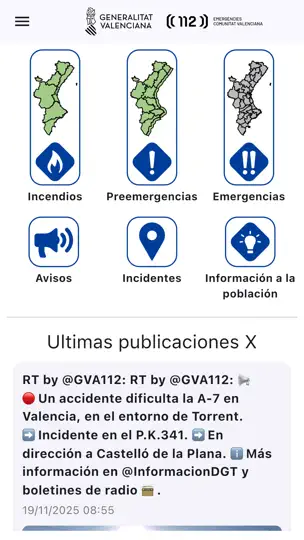 Captura de pantalla de GVA 112 Avisos en iPhone 1