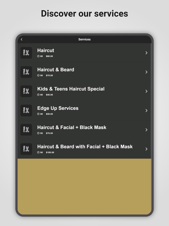 Honorable Barber Studio iPad screenshot