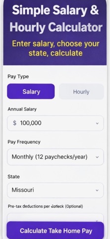 Take Home Pay Calculator screenshot