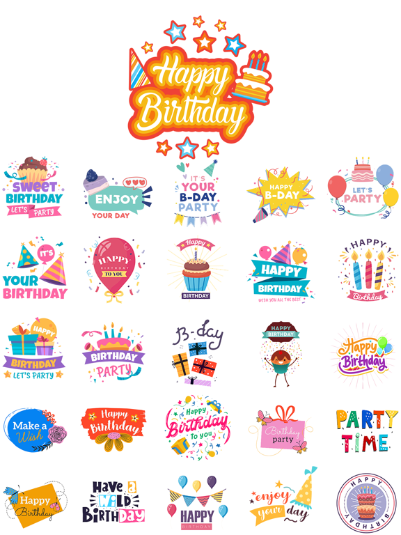 Screenshot #5 pour Happy B'Day Stickers & Emojis