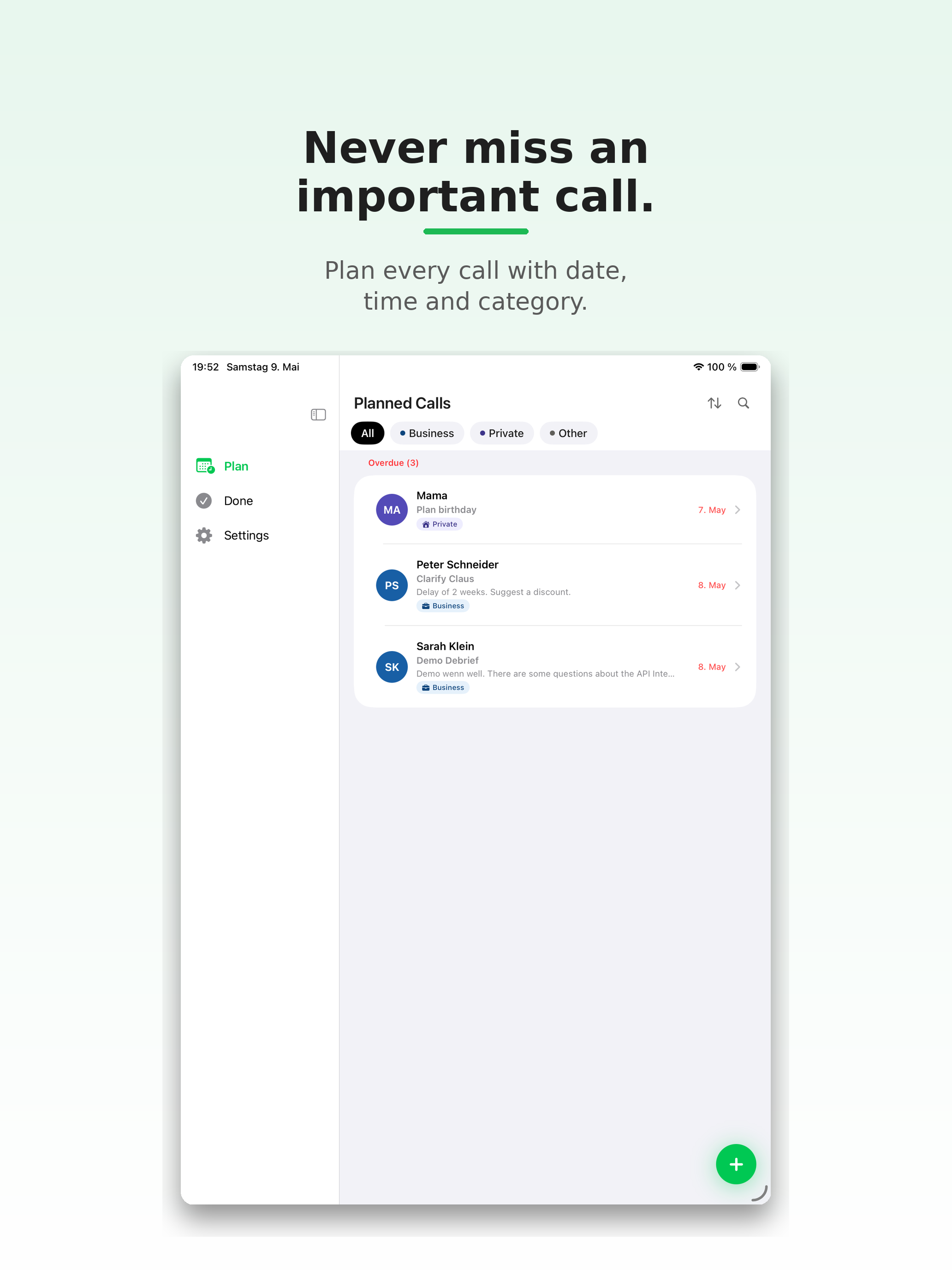CallPlan: Your Call To-Do List