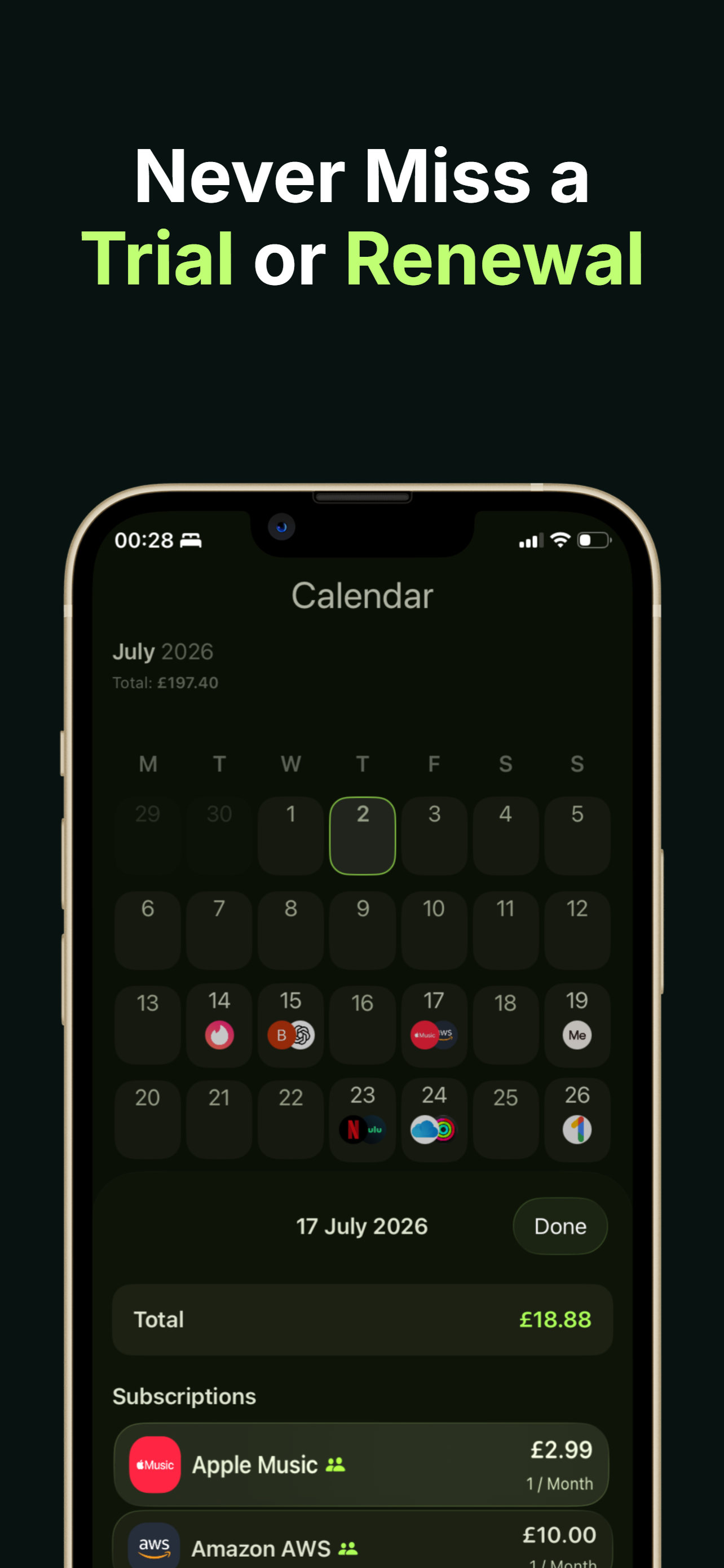Subscriptions Tracker - Subio screenshot 3