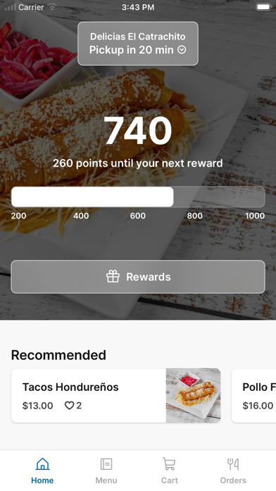 Delicias El Catrachito iPhone screenshot 1 - Food & Drink app