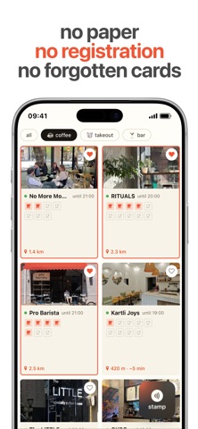 Qvit: Loyalty cards & Coffee iPhone screenshot