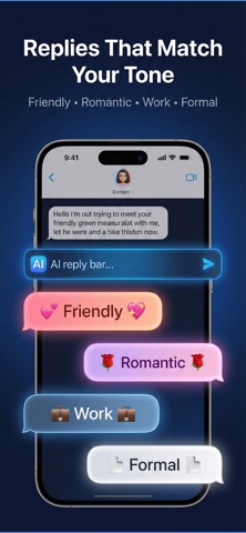 ReplyAI Keyboard iPhone screenshot