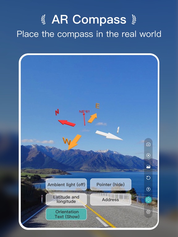 AR Compass 3D iPad screenshot 1 - Navigation app