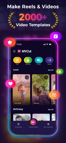 Birthday Video Maker - MVCut screenshot