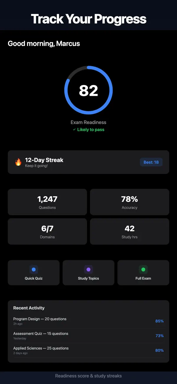 Screenshot #2 pour Trainer Tutor: NASM ACE Prep