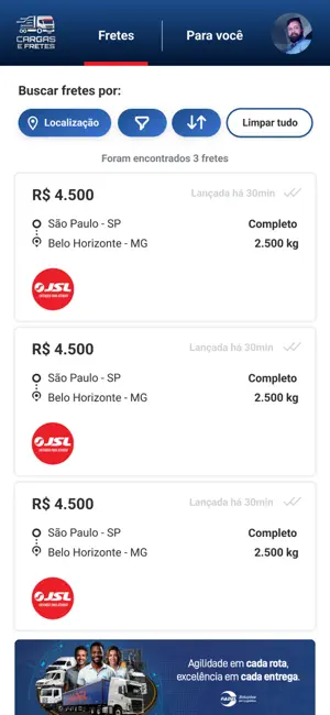 Cargas e Fretes iPhone screenshot 1