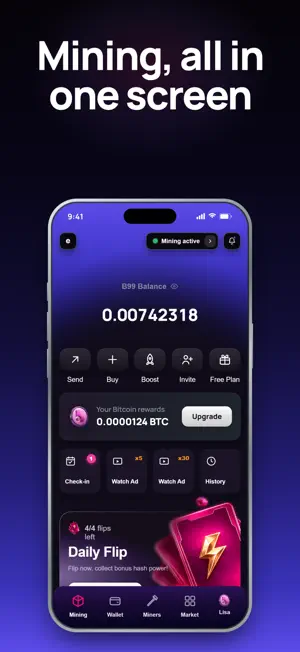 Bitcoin Mining: Cloud Miner screenshot 1