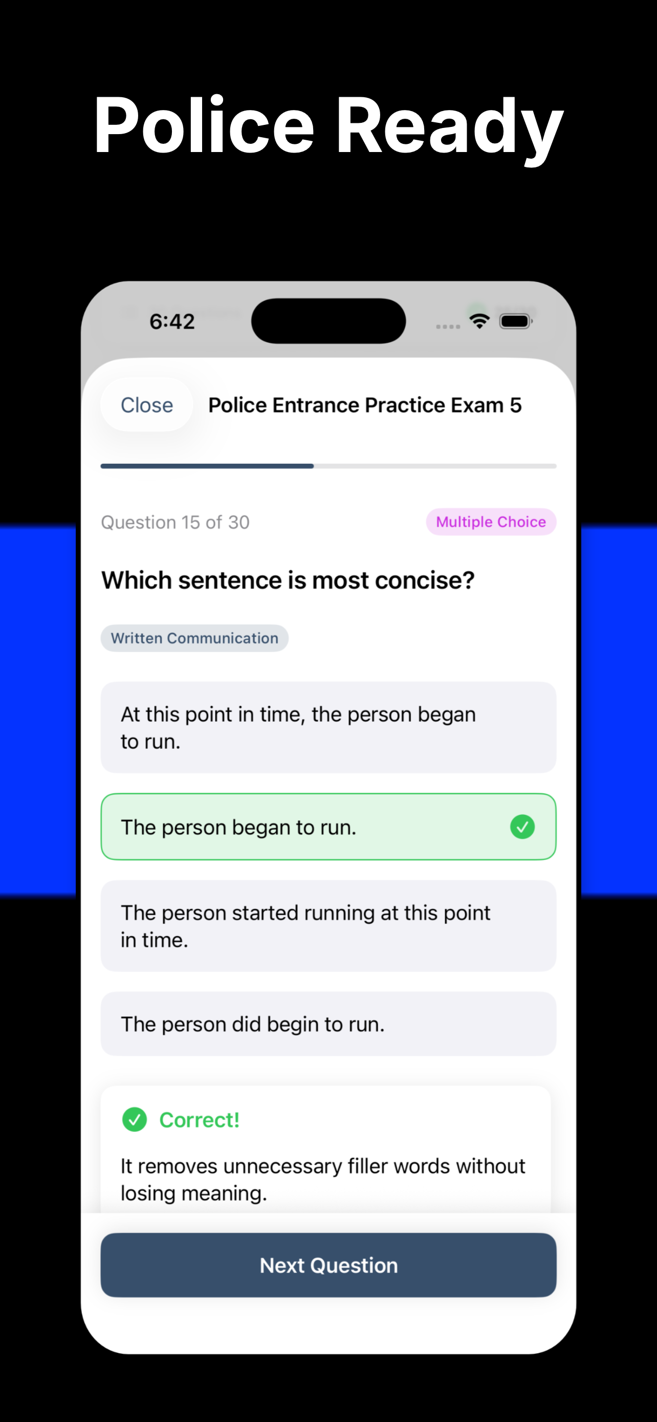 Police Exam Prep App screenshot 6