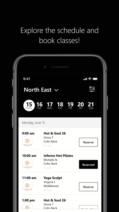Hot & Soul Yoga new iPhone screenshot 3 - Health & Fitness app