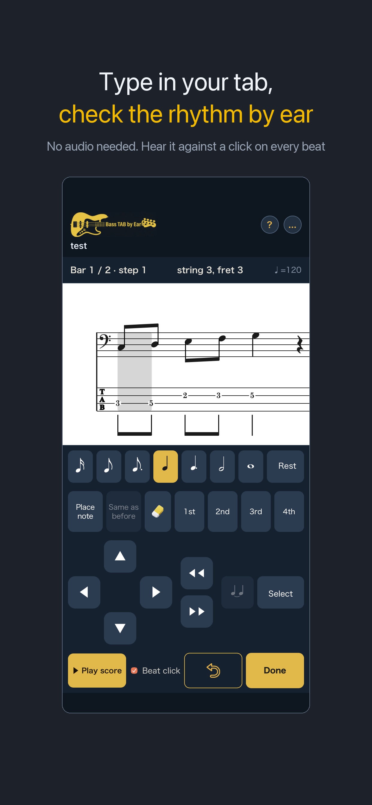 Screenshot 2 of Bass TAB by Ear