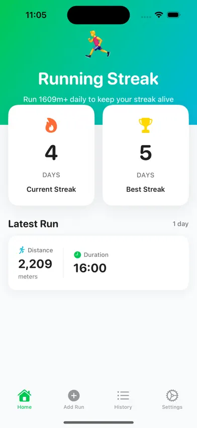 1 Mile Run Streak screenshot 1