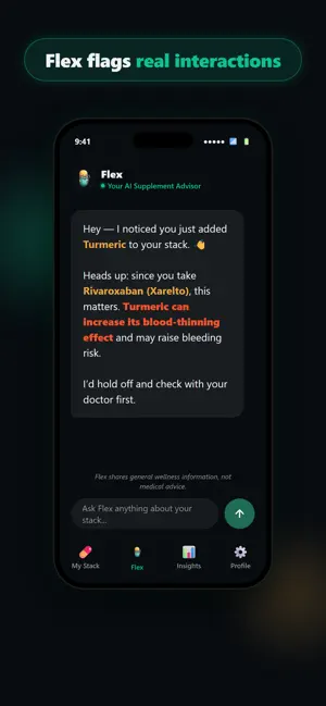 Flexwell AI Supplement Coach screenshot 2