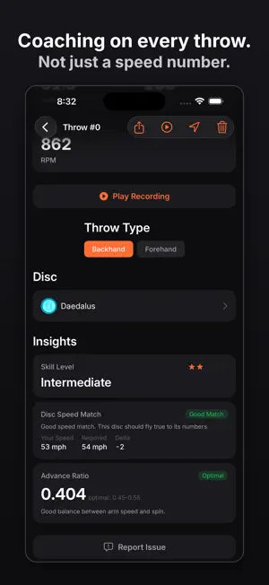 RipReader: Disc Golf Radar Gun screenshot 2