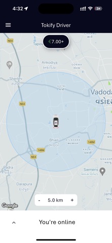 Tokify Driver iPhone screenshot