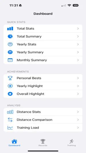Workout Stats and Analytics screenshot 1