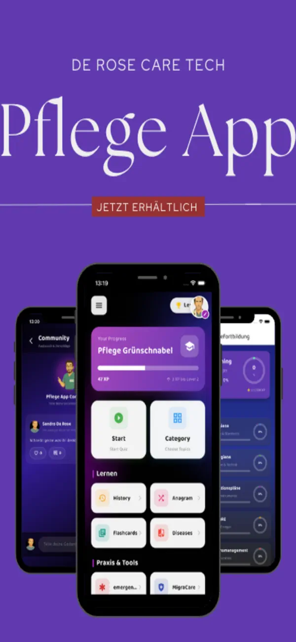 Pflege Examen: Lernkarten Quiz Screenshot 1