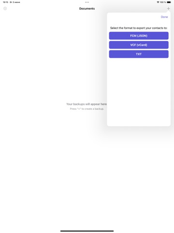 Friendly Contacts Manager iPad screenshot