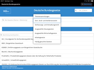Deutsche Bundesgesetze iPad screenshot 2