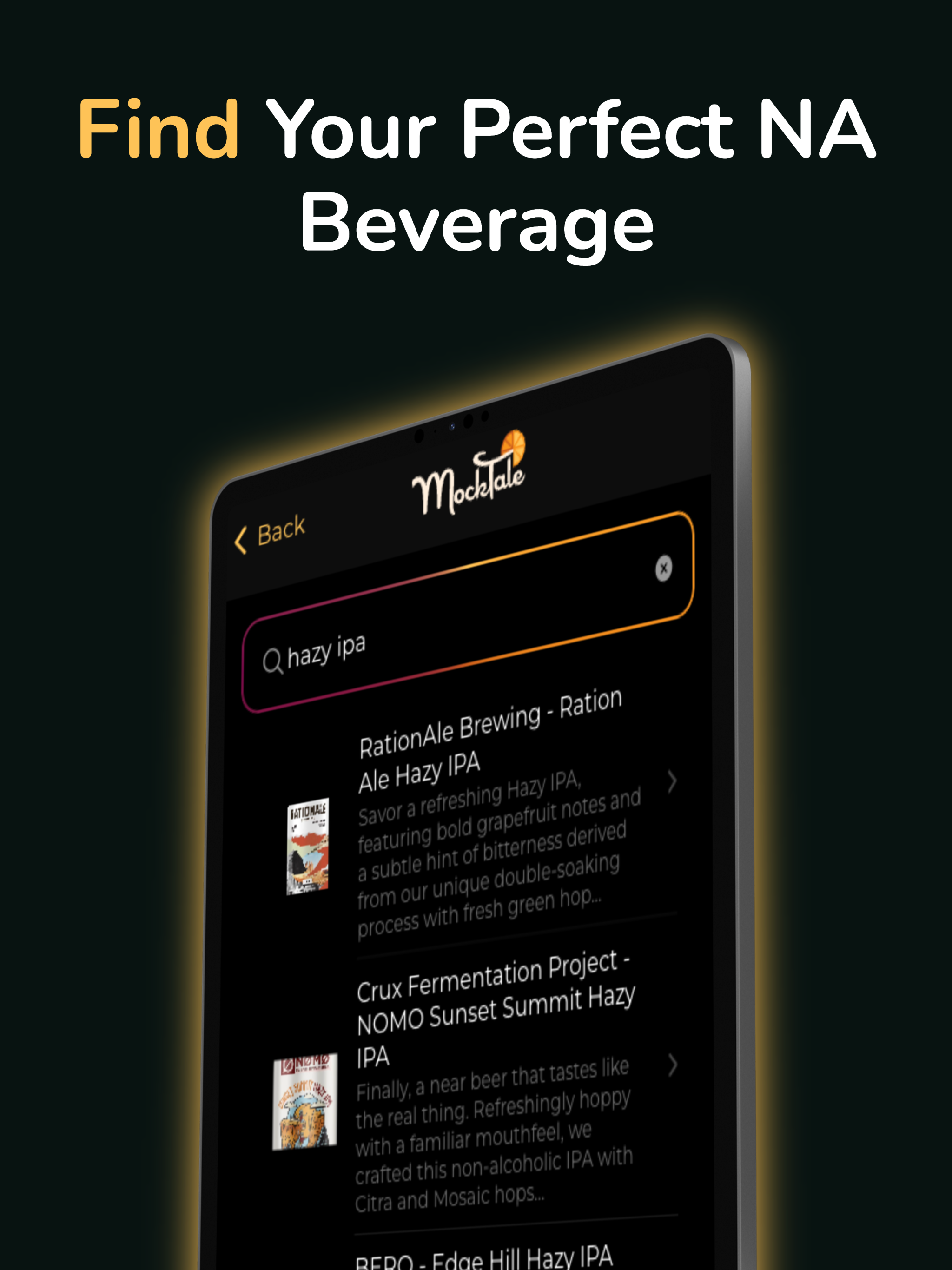 MockTale: N/A Drink Finder