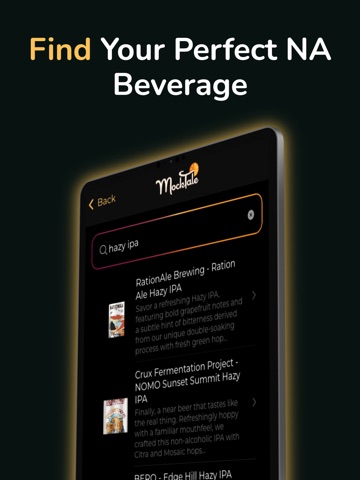 MockTale: N/A Drink Finder iPad screenshot
