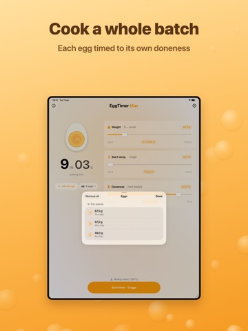 EggTimer Max: Egg Calculator iPad screenshot