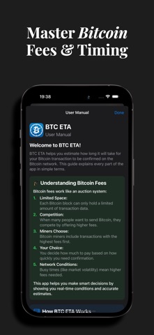 BTC ETA Bitcoin Confirmations iPhone screenshot