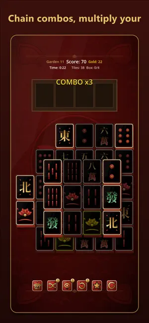Mahjong Solitaire: Red Lotus screenshot 1