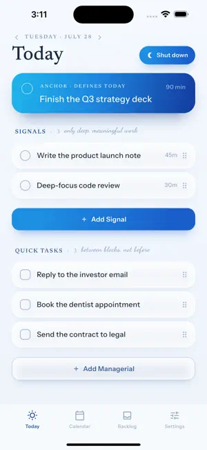 Daily Agenda: Deep Work screenshot 1