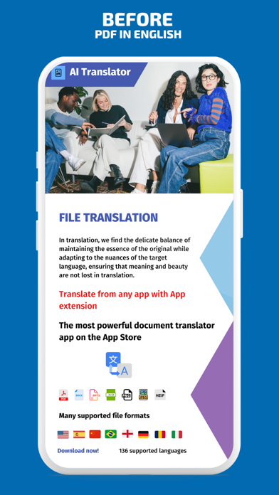 PDF Translator: Translate iPhone screenshot