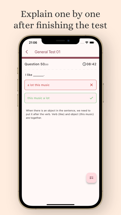 English Grammar Test & Quiz Screenshot