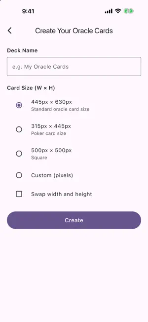 Create! My Oracle Card screenshot 2