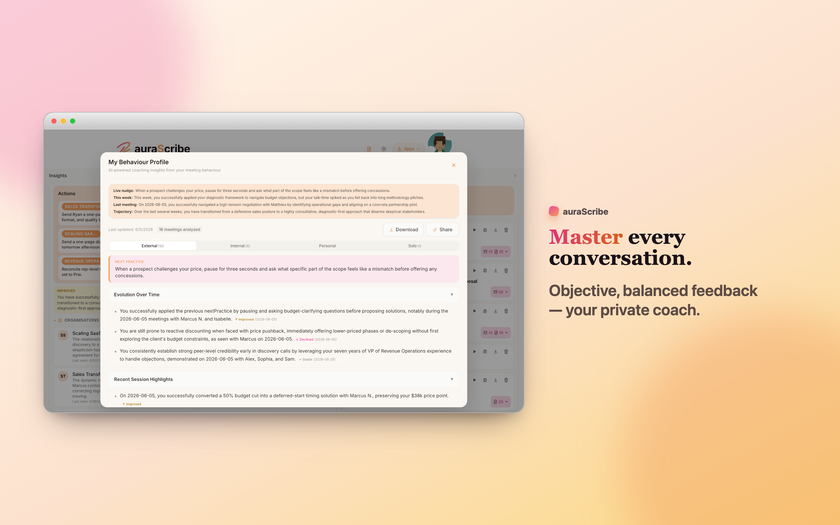 auraScribe: Transcription CRM