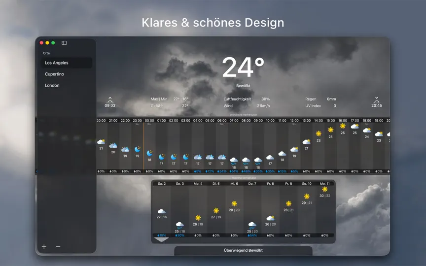 Screenshot von MWetter - Wettervorhersage auf dem iPhone 3