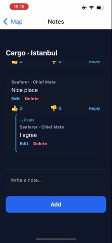 Ship Port Notes screenshot