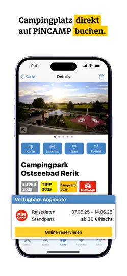 Screenshot von ADAC Camping / Stellplatz 2026 auf dem iPhone 5